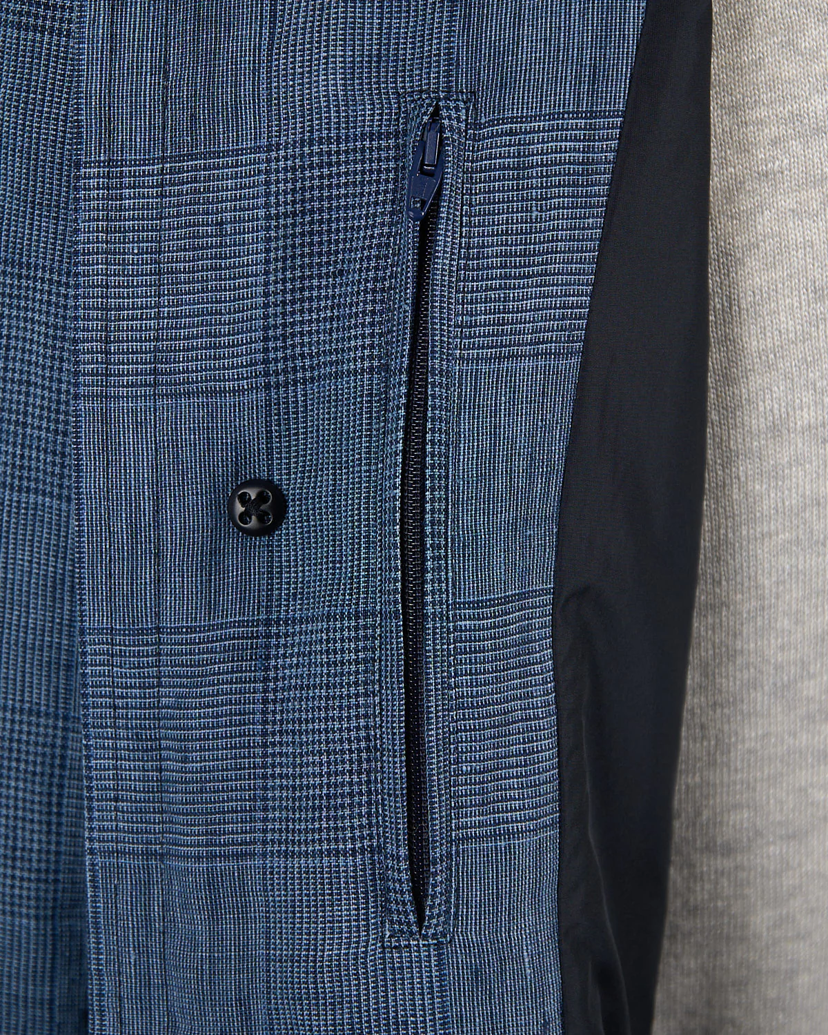Linen Prince Of Wales Jacket With Buttons - Image 7