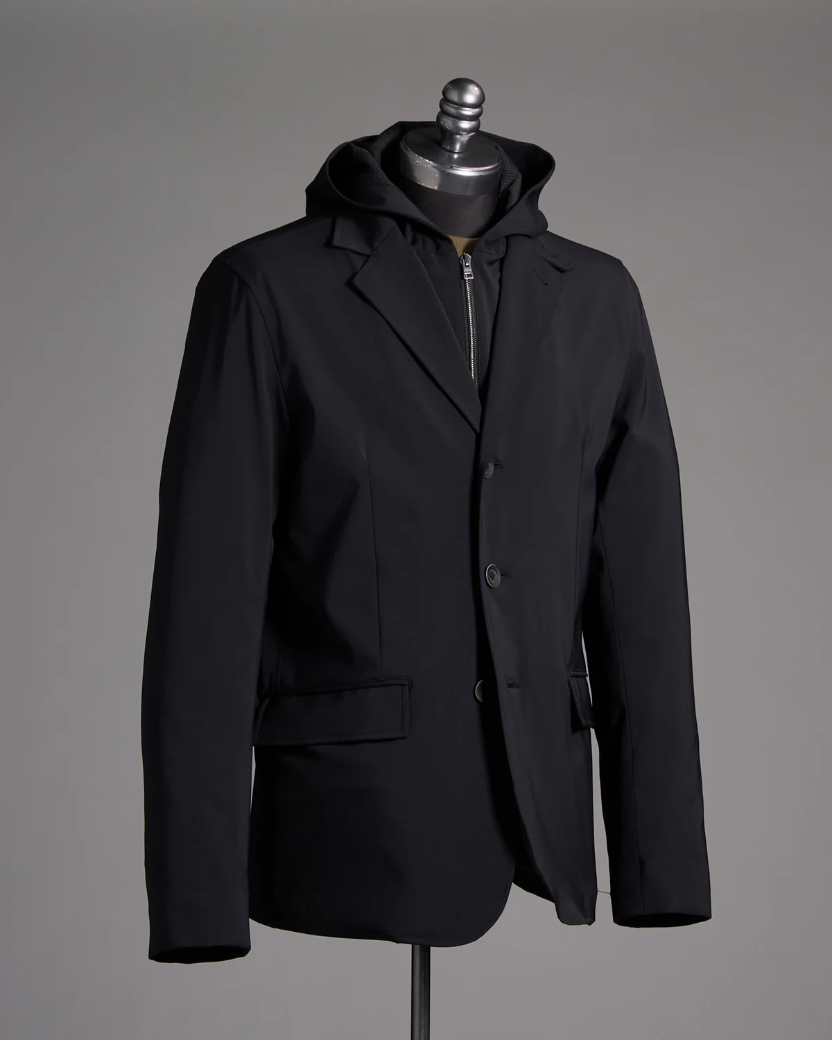 Packable Lightweight Twill Blazer W/ Hood & Windguard - Image 3
