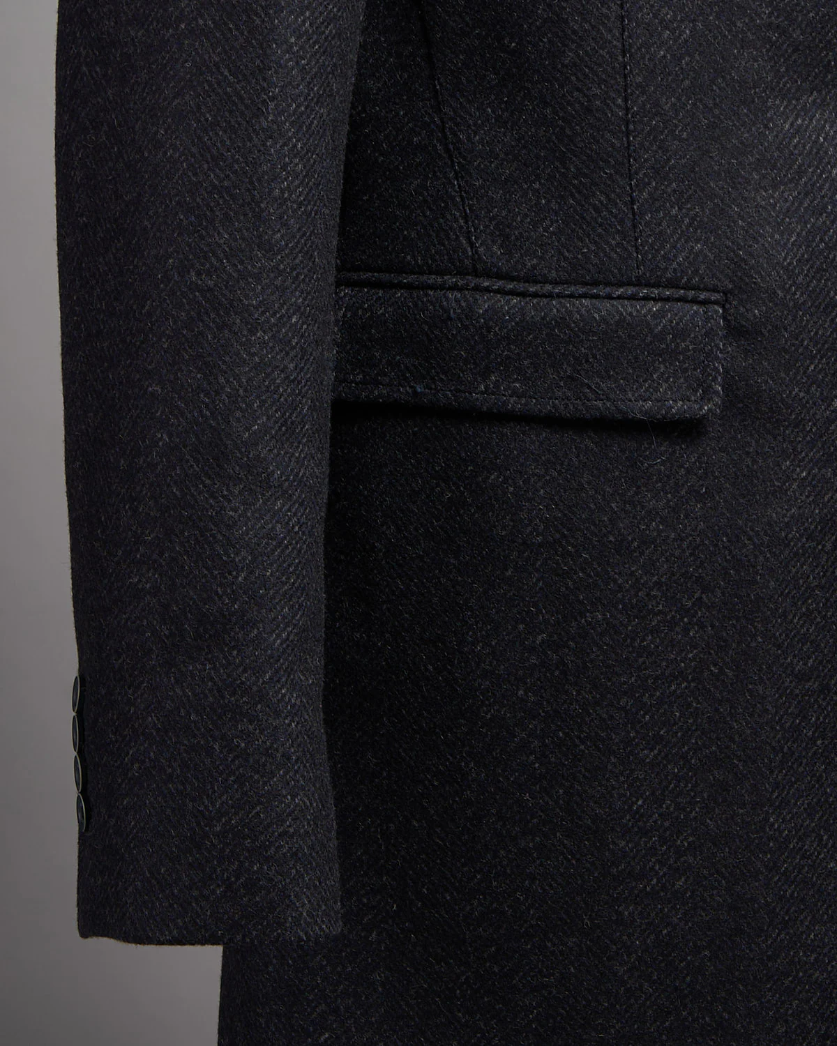 Shaded Effect Herringbone Tech Wool Winter Topcoat - Image 10