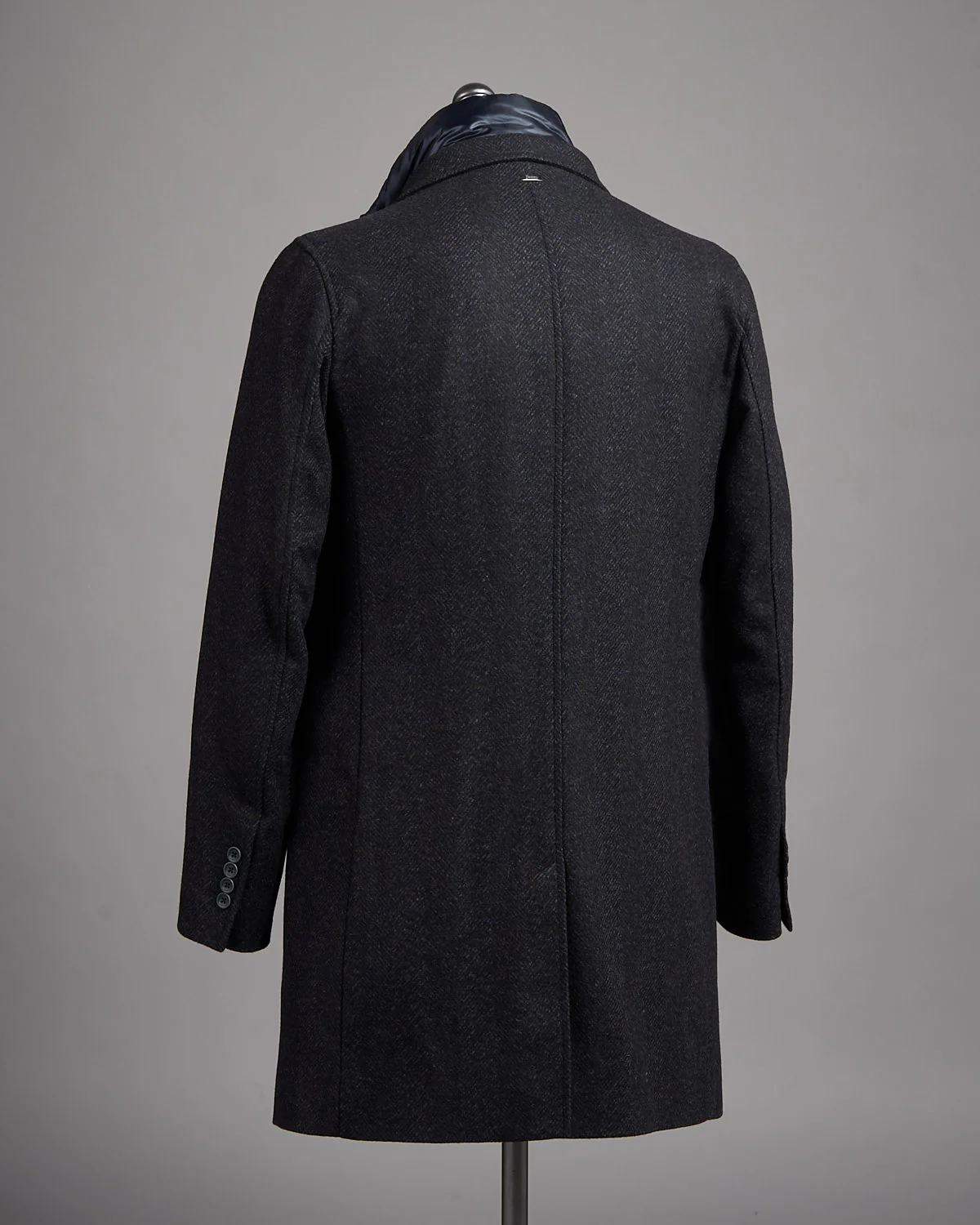Shaded Effect Herringbone Tech Wool Winter Topcoat - Image 3
