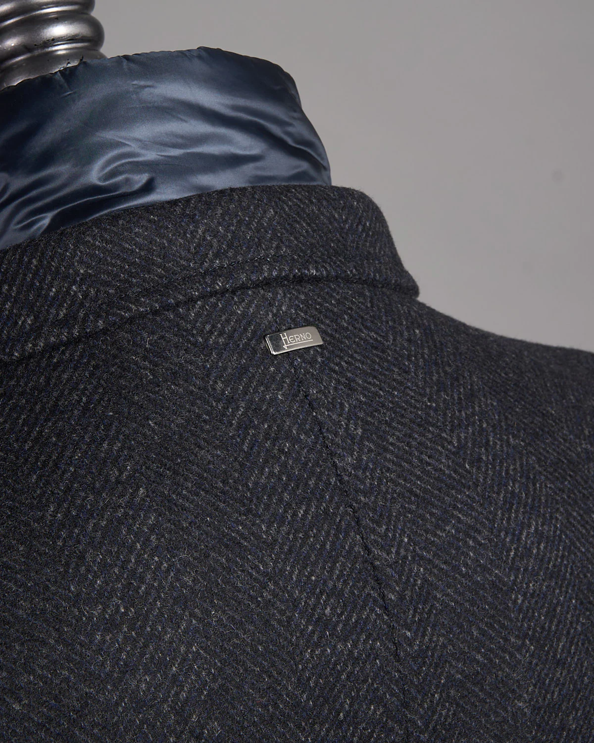 Shaded Effect Herringbone Tech Wool Winter Topcoat - Image 6