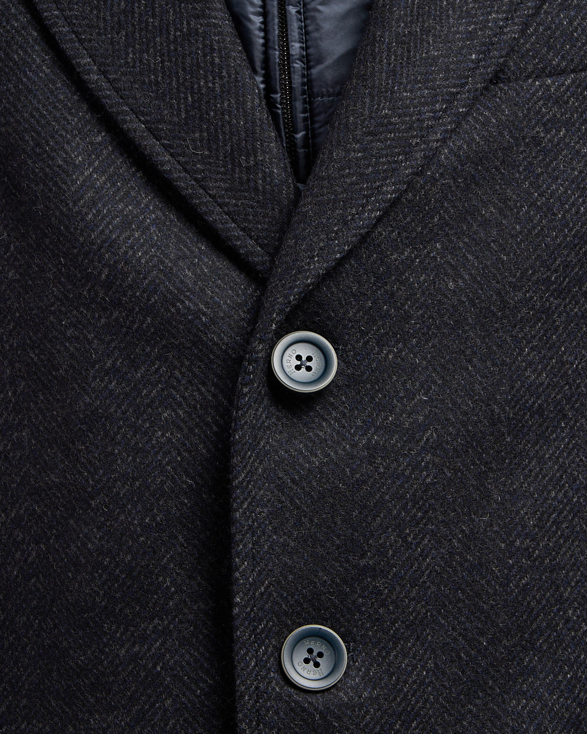 Shaded Effect Herringbone Tech Wool Winter Topcoat - Image 8