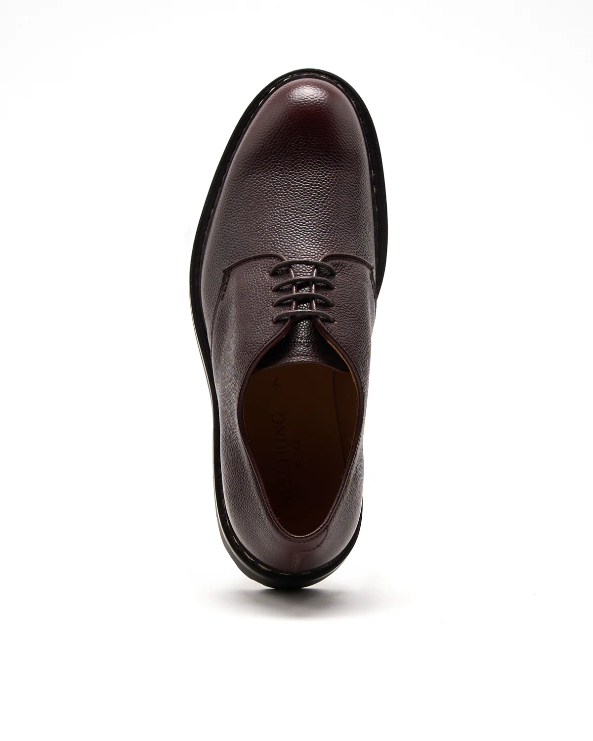 Crocus Pebbled Leather Reverse Welt Derbies - Image 3