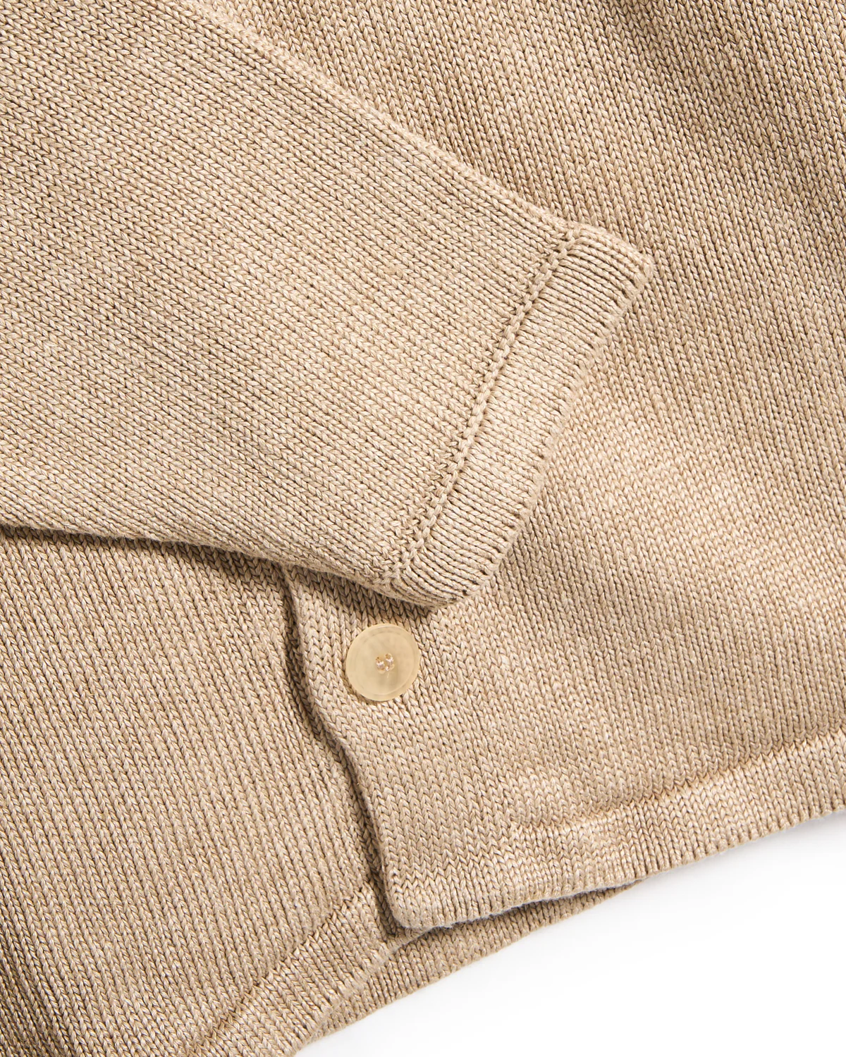 100% Washed Linen Classic Button Front Overshirt Sweater - Image 3