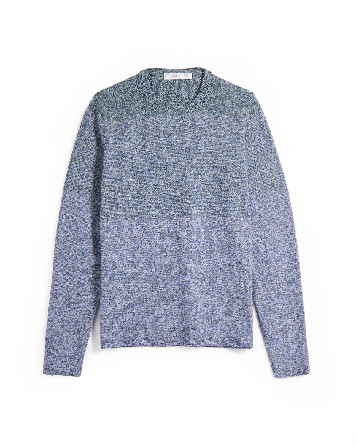 Dégradé Rolled Edge Crewneck Tunic Sweater
