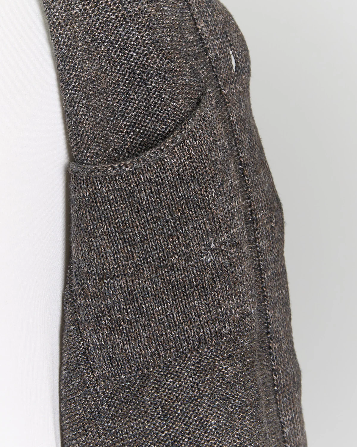Signature 100% Washed Linen Charcoal Marl Shirt Jacket - Image 10