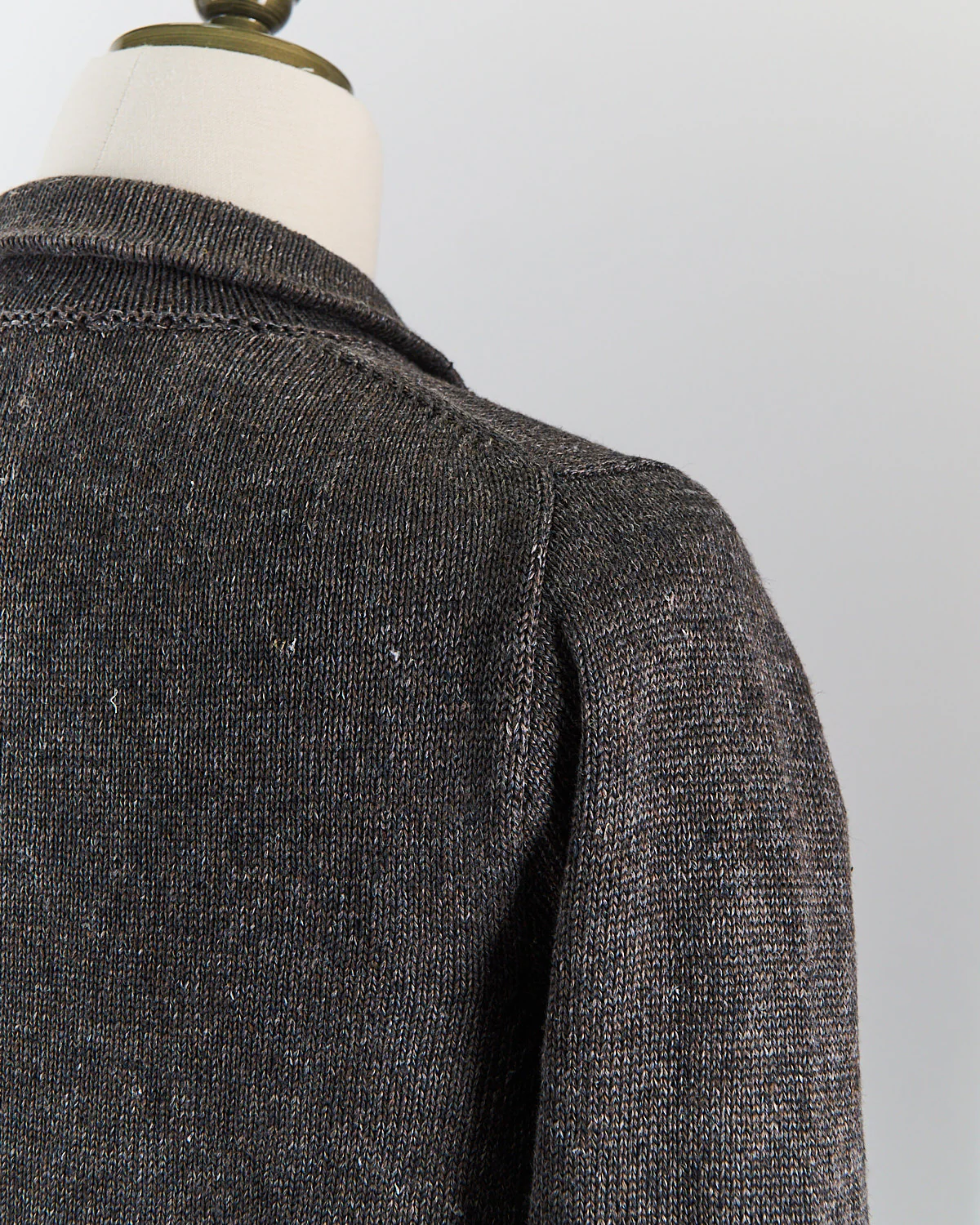 Signature 100% Washed Linen Charcoal Marl Shirt Jacket - Image 7
