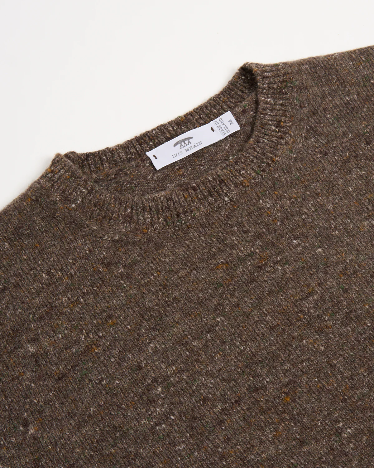 Wool-Cashmere Classic Light Weight Flat Stitch Crewneck Sweater - Image 2