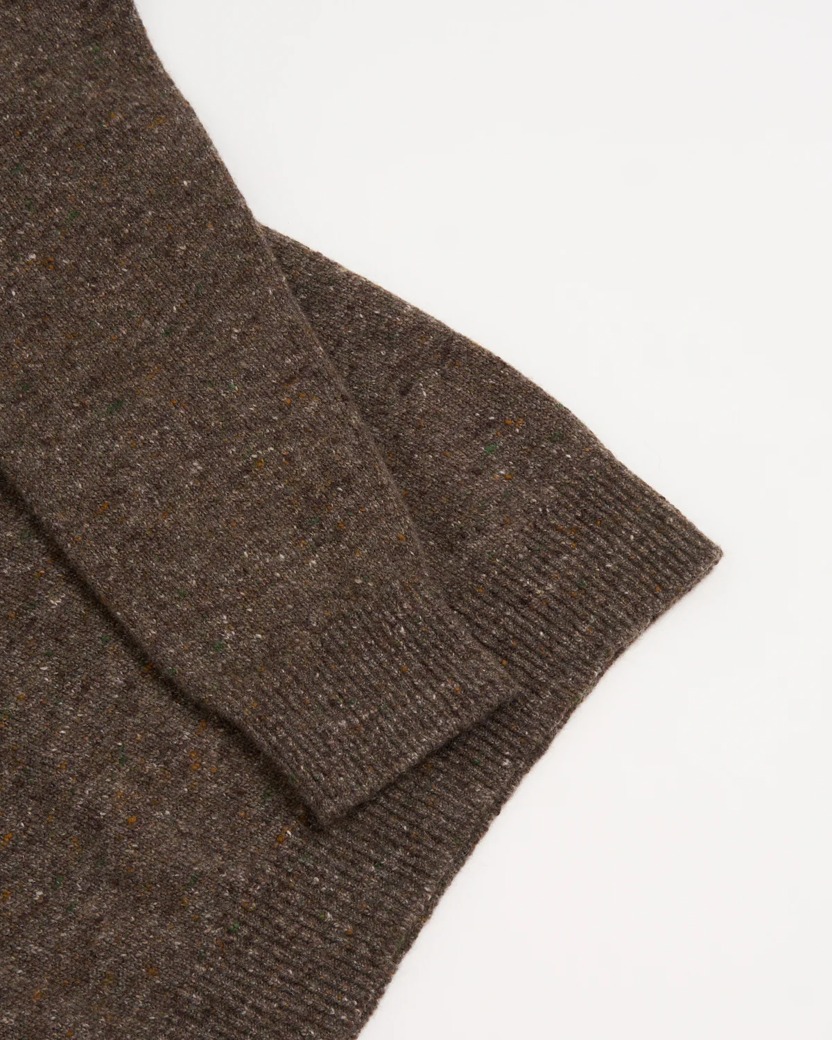 Wool-Cashmere Classic Light Weight Flat Stitch Crewneck Sweater - Image 3
