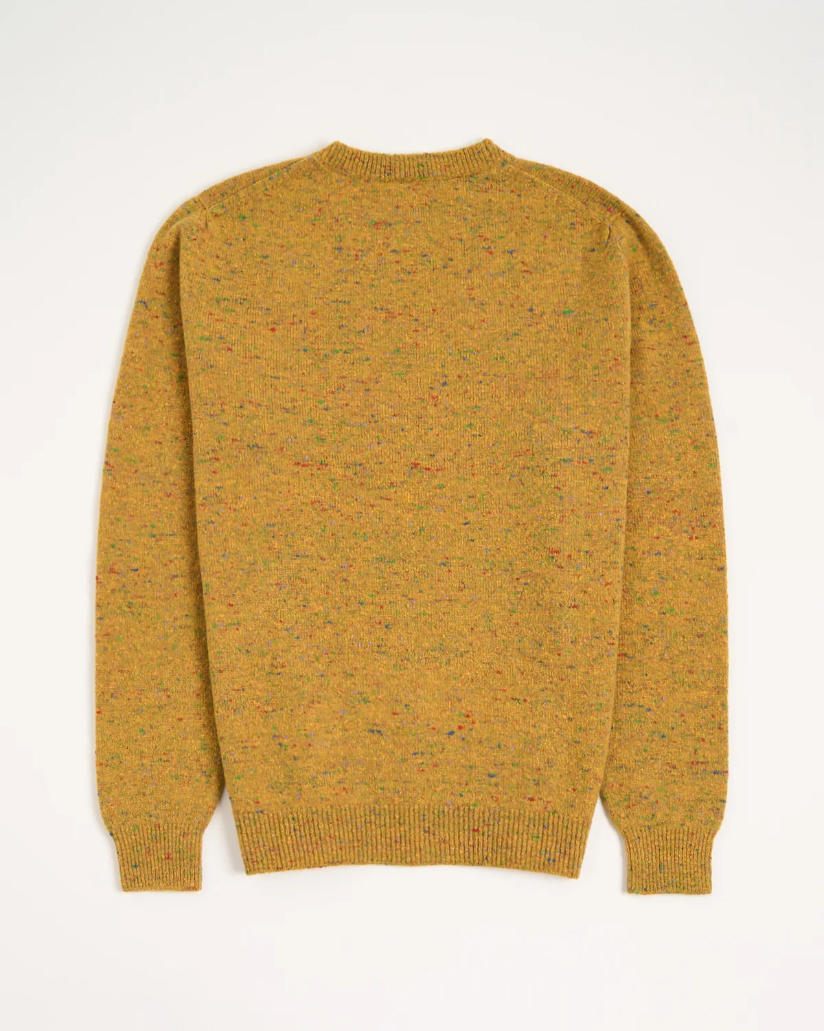 Wool-Cashmere Classic Light Weight Flat Stitch Crewneck Sweater - Image 3