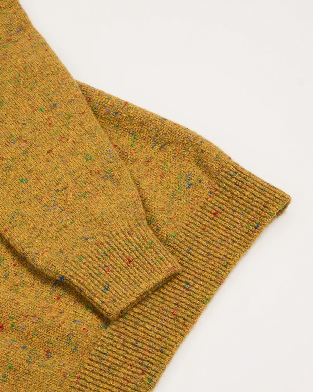 Wool-Cashmere Classic Light Weight Flat Stitch Crewneck Sweater - Image 4
