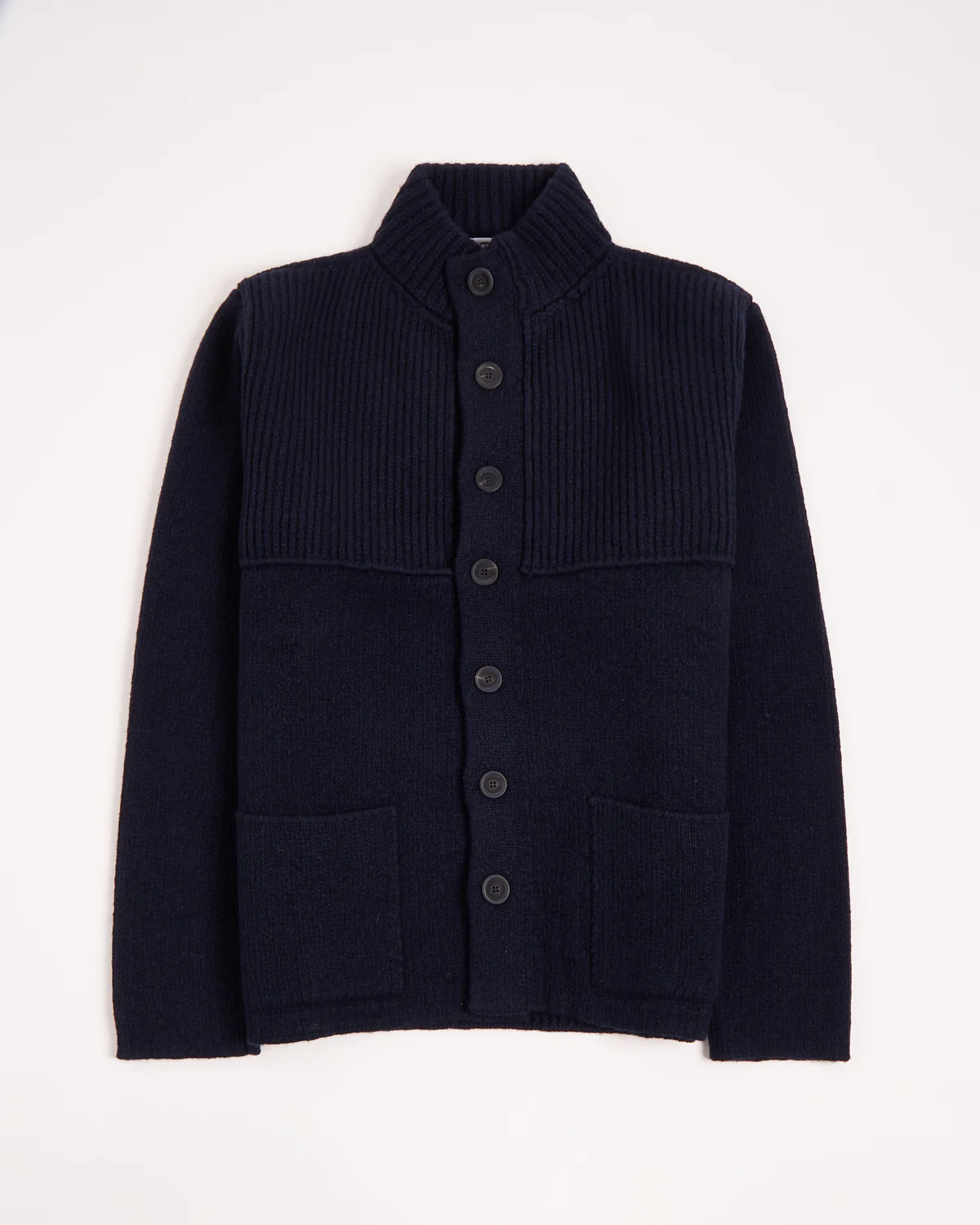 Wool-Cashmere Classic Storm Sweater Jacket