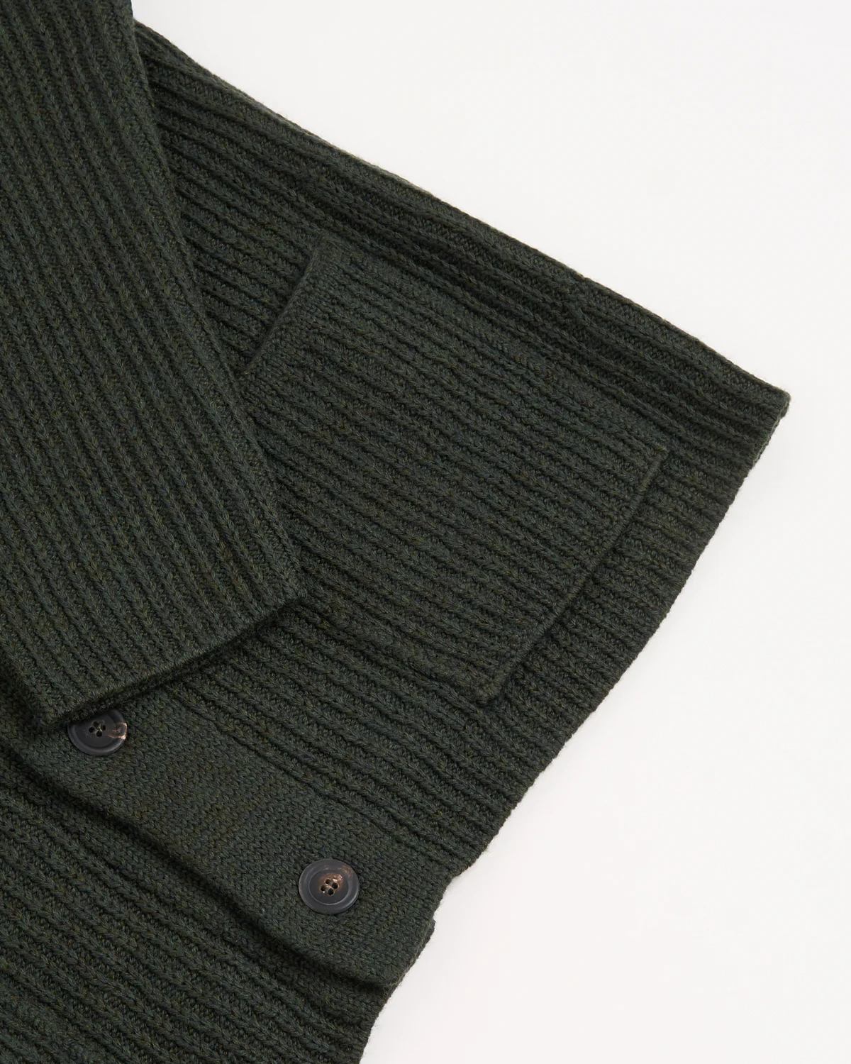 Wool-Linen Ribbed Boat Builder Cardigan Sweater - Image 4