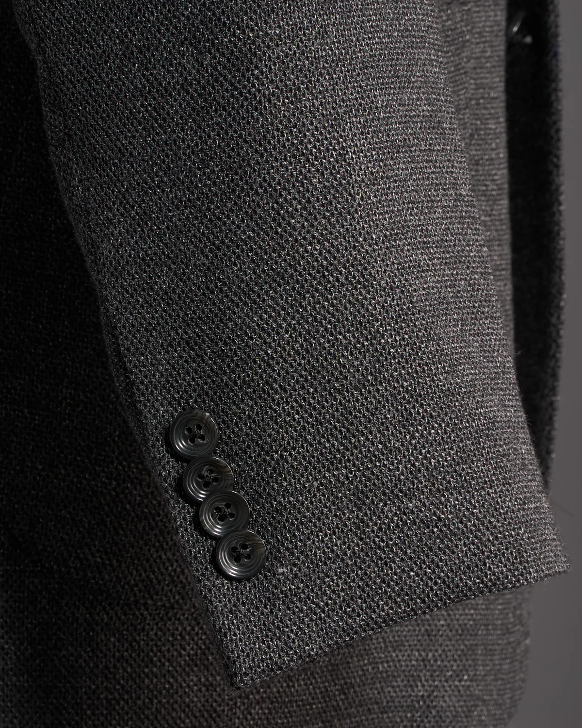 Charcoal Wool Stretch Piqué 'Hampton' Blazer - Image 7