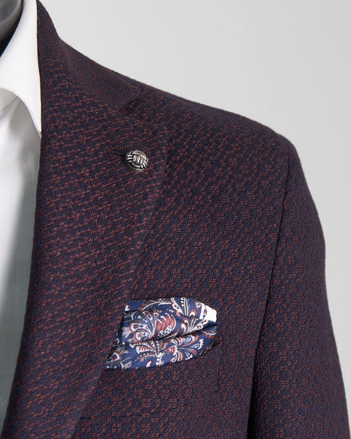 'Hampton' Fit Comfortwear Stretch Jacquard Wool Knit Sport Jacket - Image 3