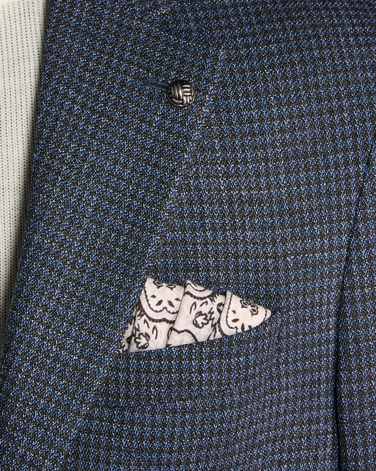 Indigo & Grey Neat Comfort Wool Stretch 'Hampton' Sport Jacket - Image 6