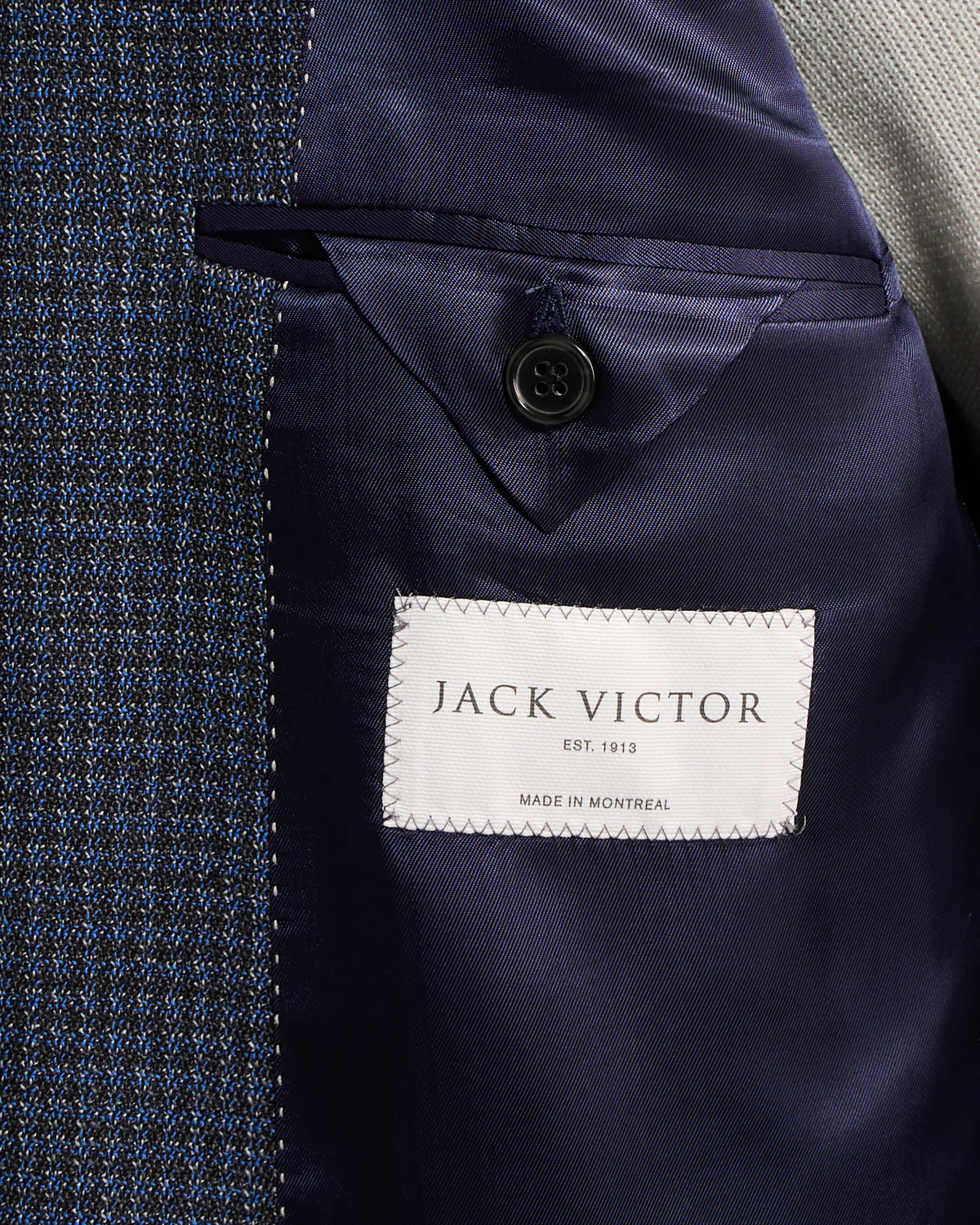 Indigo & Grey Neat Comfort Wool Stretch 'Hampton' Sport Jacket - Image 8