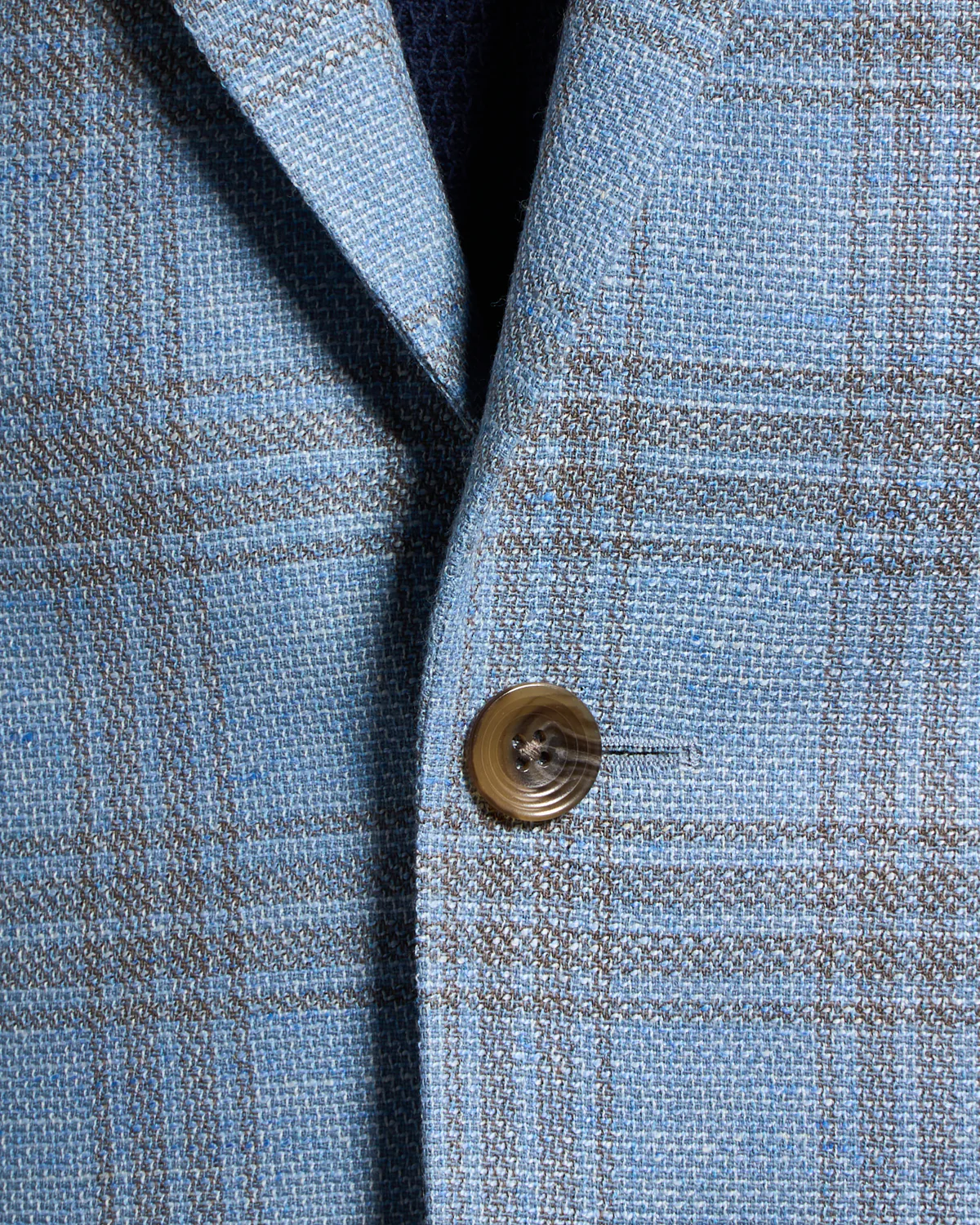 Wool-Linen Blend Stretch Check Sport Jacket - Image 6