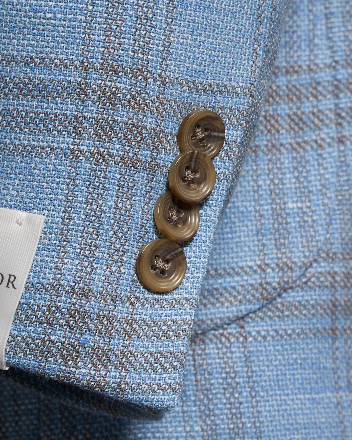 Wool-Linen Blend Stretch Check Sport Jacket - Image 7