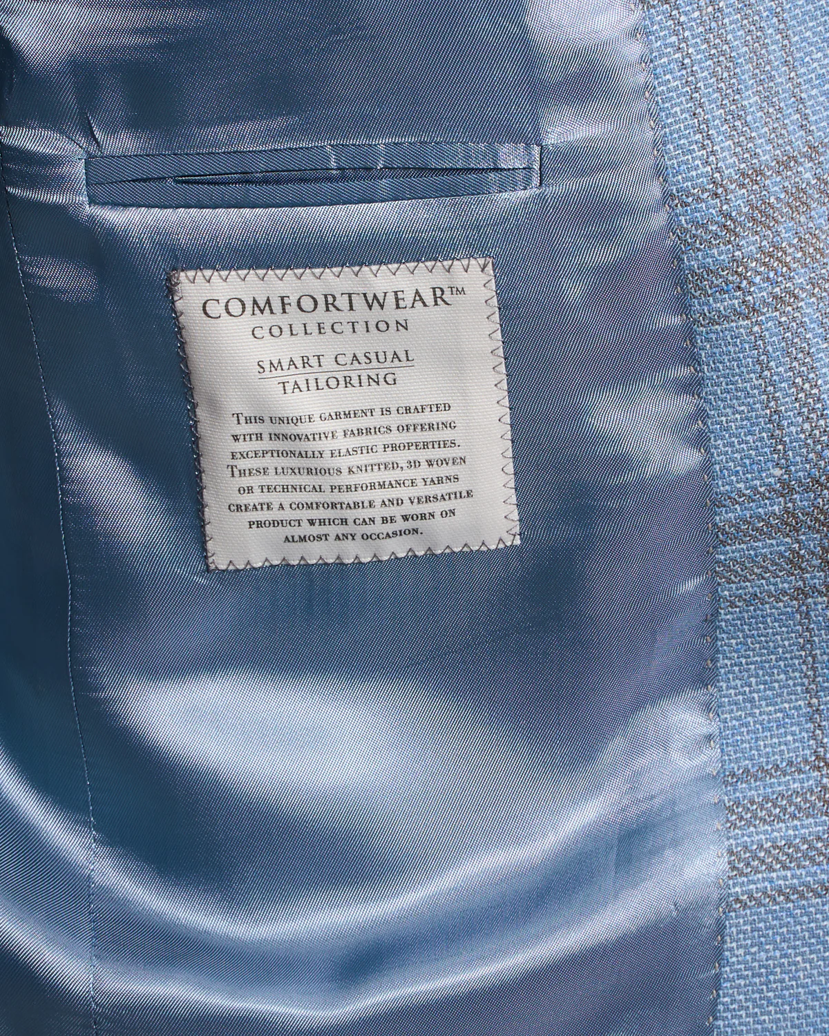 Wool-Linen Blend Stretch Check Sport Jacket - Image 8