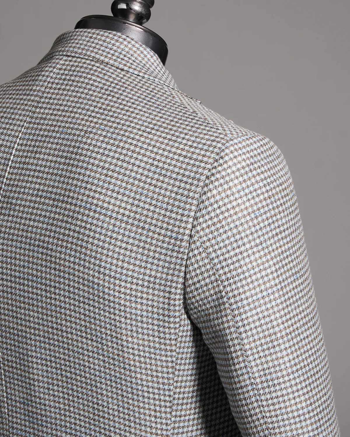 Wool-Linen Blend Stretch Houndstooth Sport Jacket - Image 3