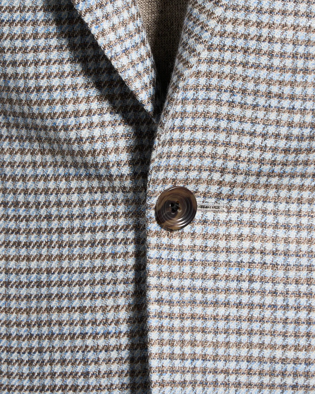 Wool-Linen Blend Stretch Houndstooth Sport Jacket - Image 5