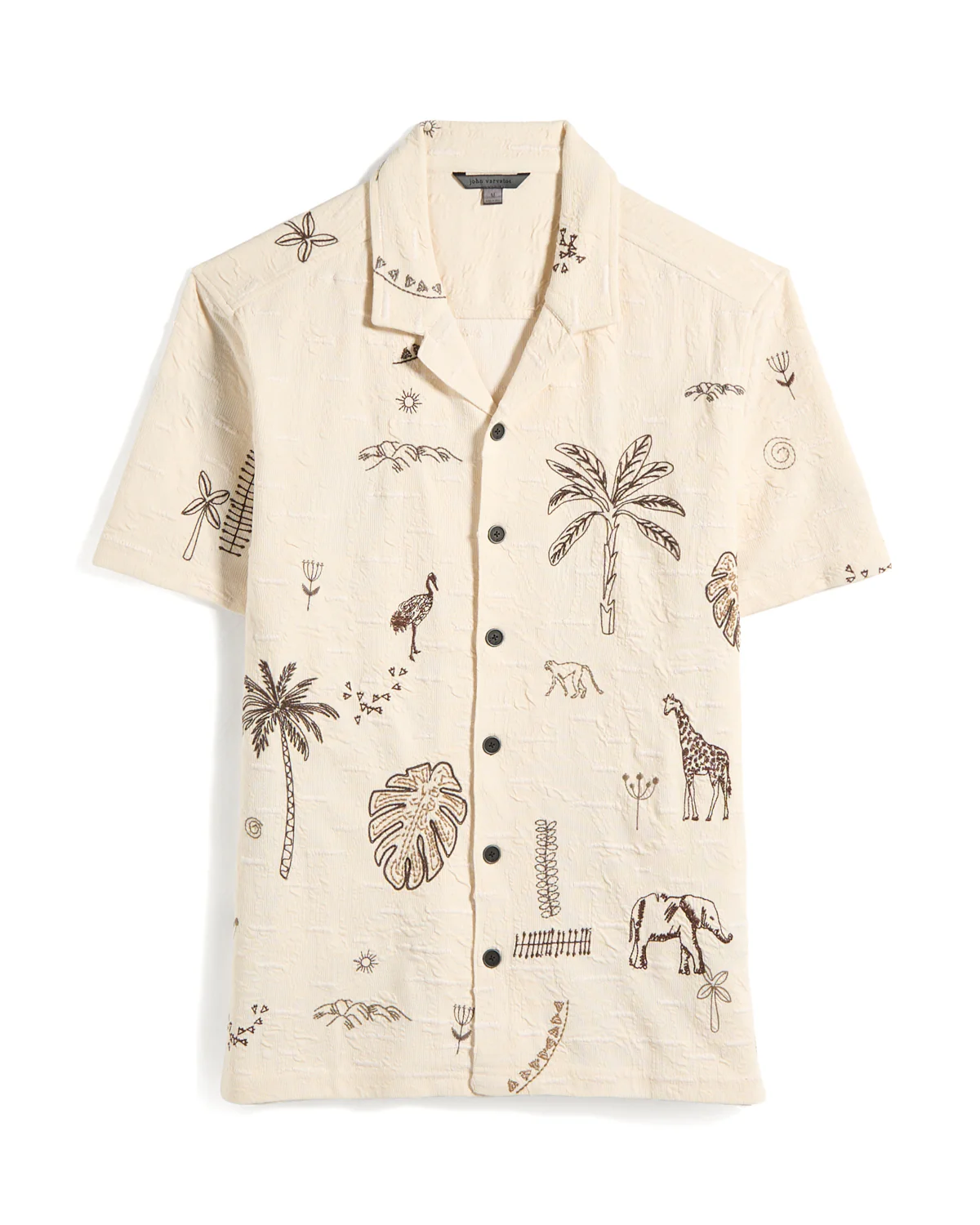 Beeston Ss Embroidered Camp Shirt