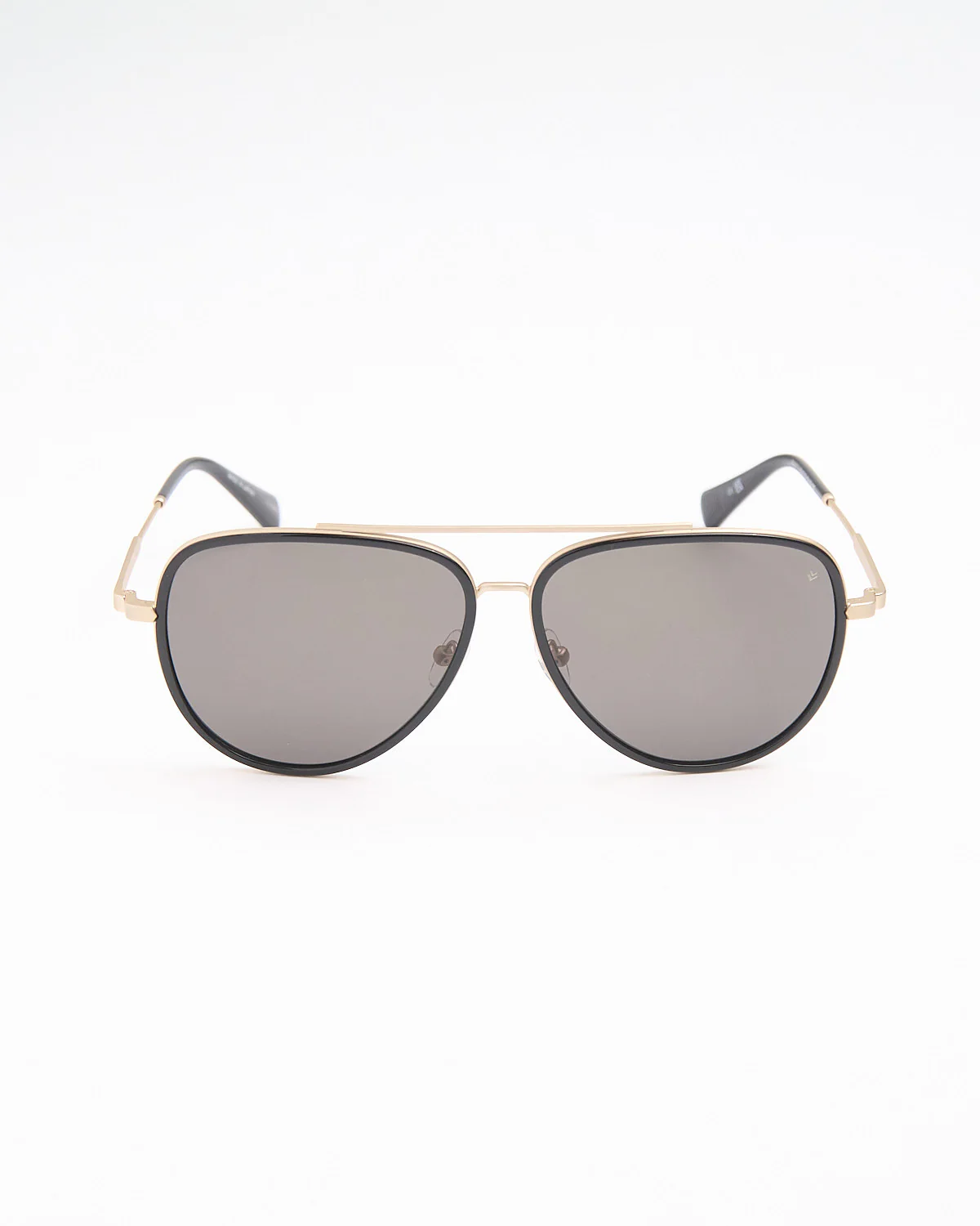 Black & Gold Double Frame Round Aviator SJV566 Sunglasses