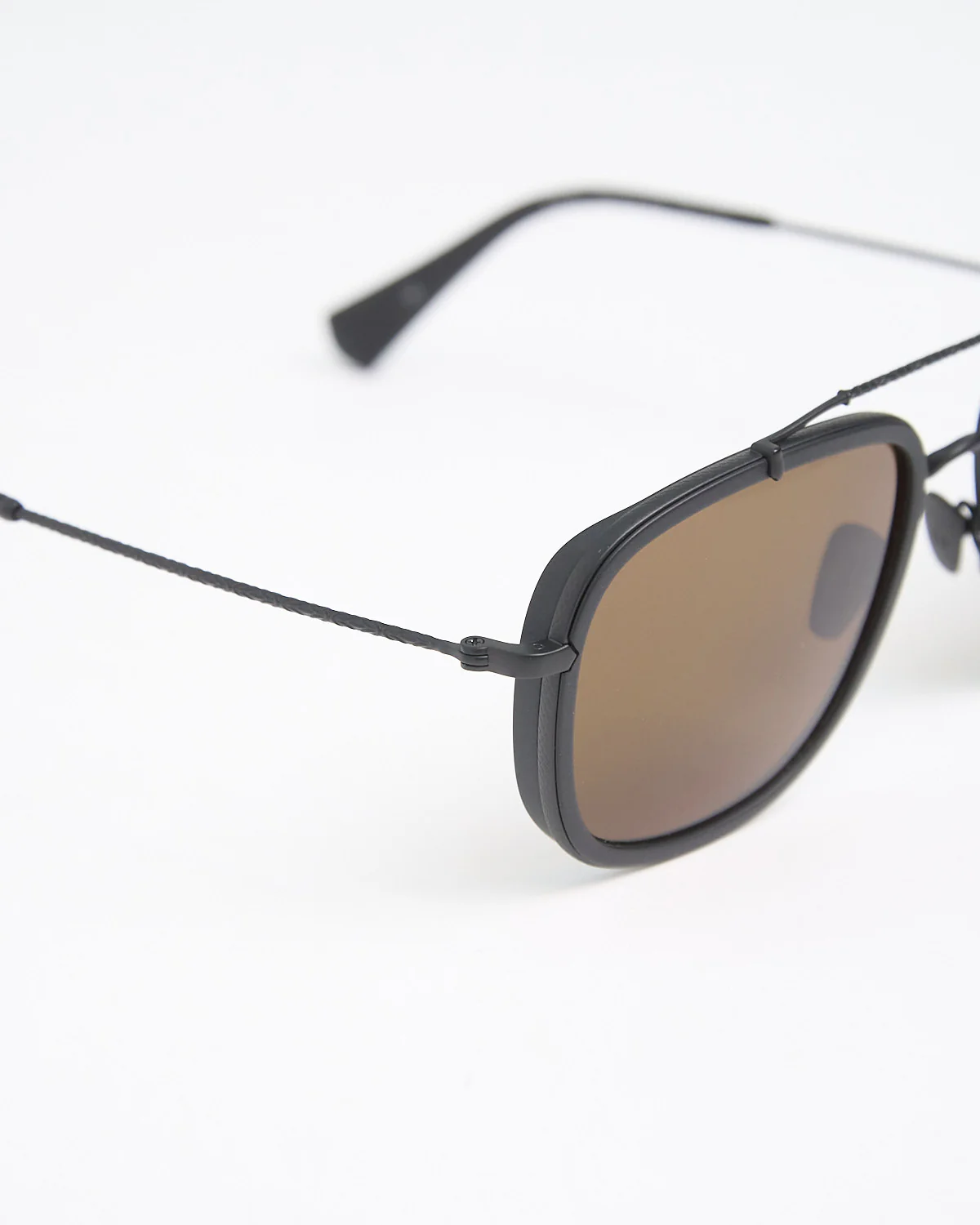 Matte Black Square Aviator SJV550 Sunglasses - Image 5