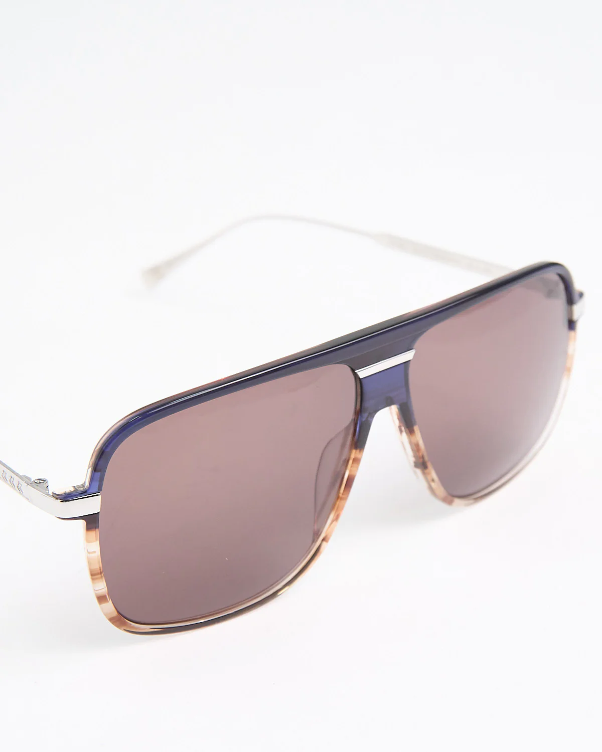Navy Tortoise Gradient Aviator SJV562 Sunglasses - Image 4