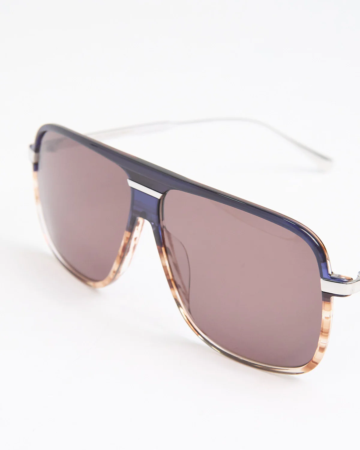 Navy Tortoise Gradient Aviator SJV562 Sunglasses - Image 5