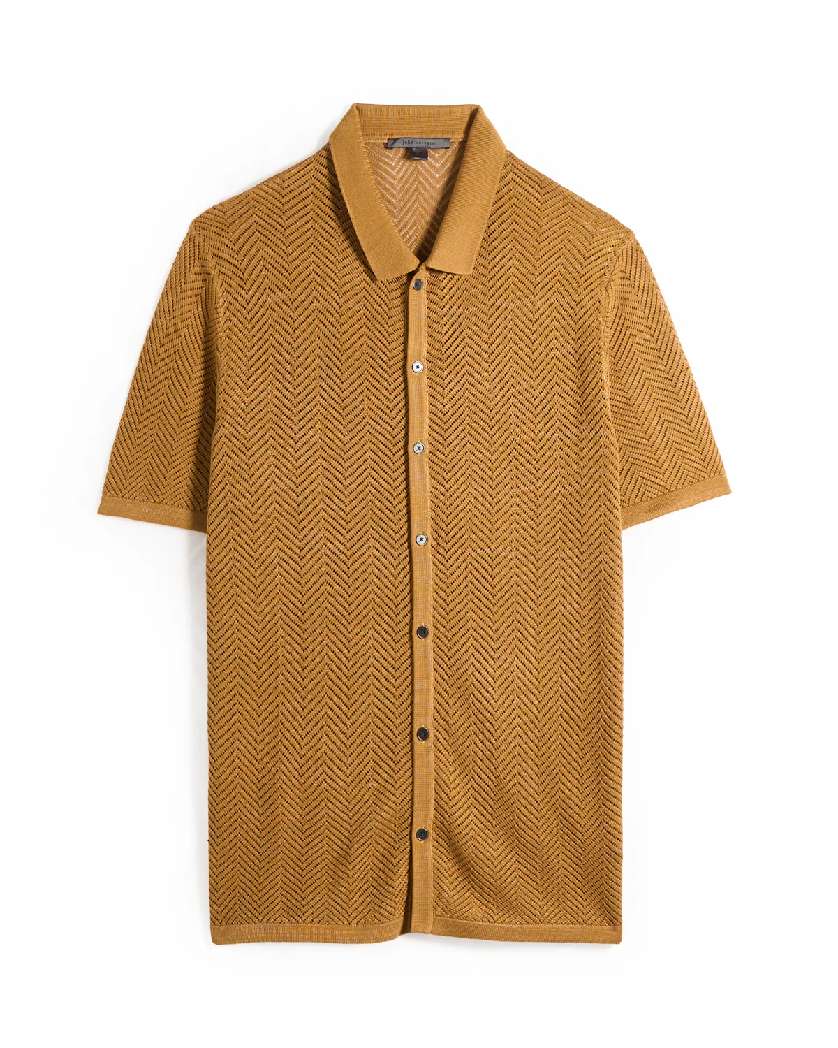 Ginsberg Ss Knit Herringbone Shirt