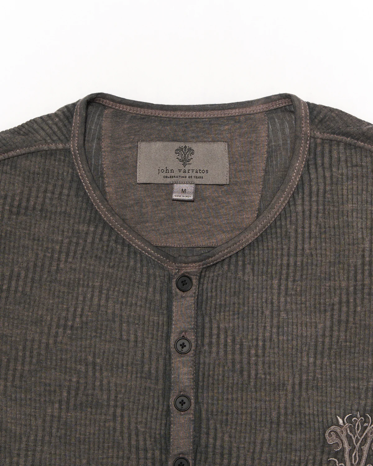 Ls Ribbed Burnout Henley W Logo - Image 4