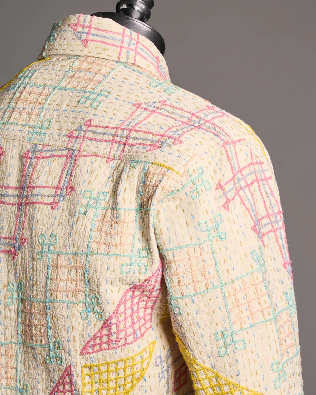 1 Of 1 Suzani  Hand Embroidered Jacket - Image 4