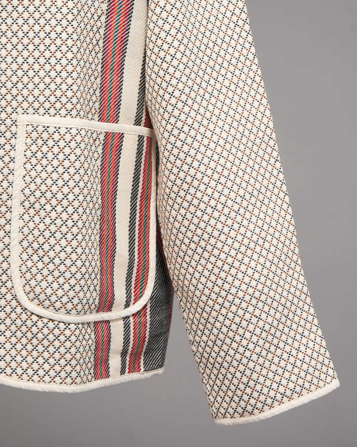Amardeep Handloom Jacket In Natural - Image 3