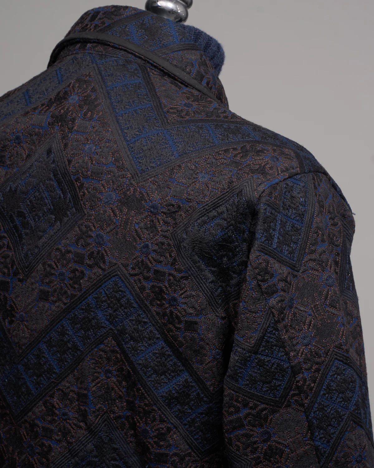 Amardeep Indigo Khadi Cotton Jacket - Image 4