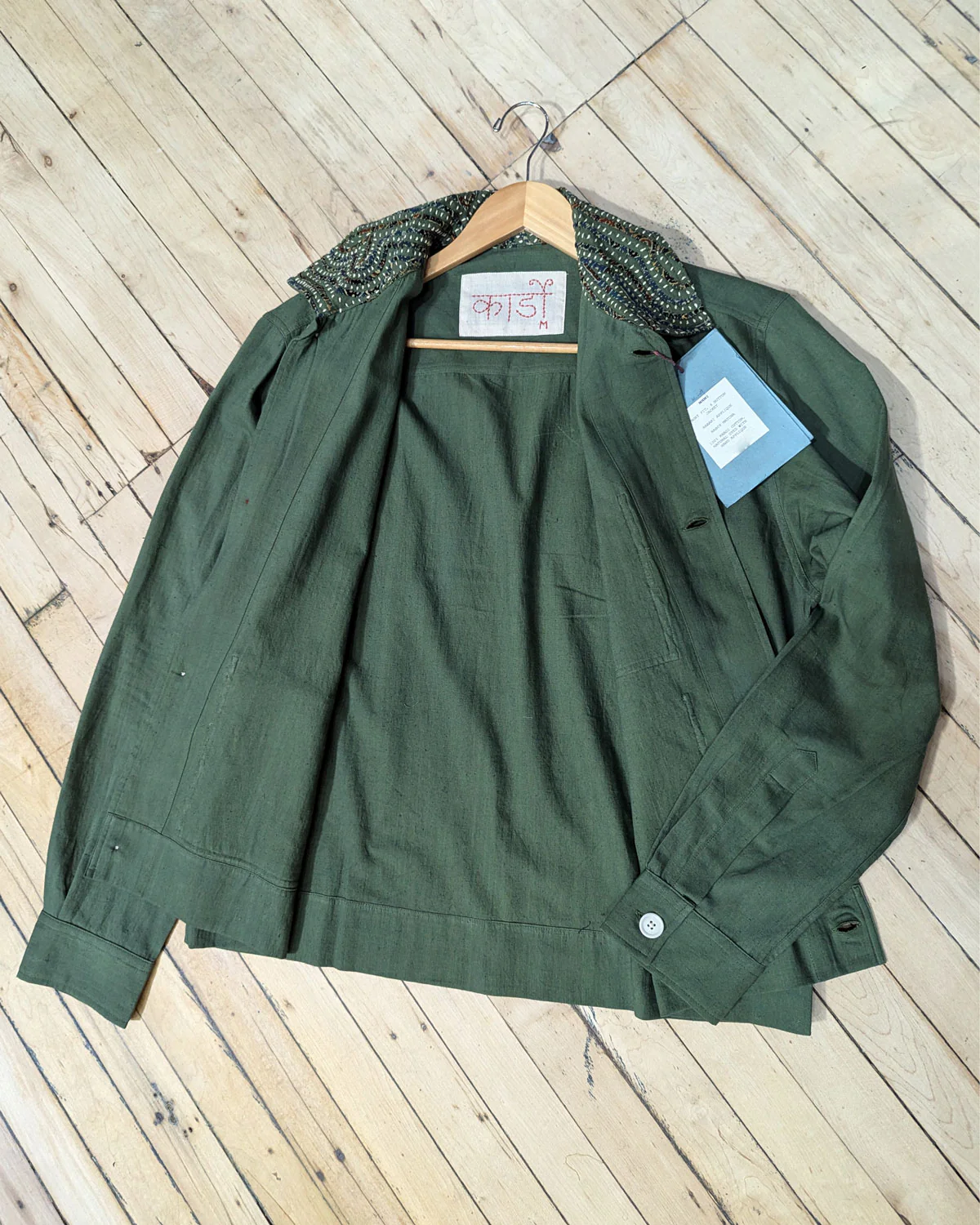 Boxy Fit 'Bodhi' Rabari Appliqué Cotton 4 Button Jacket - Image 5