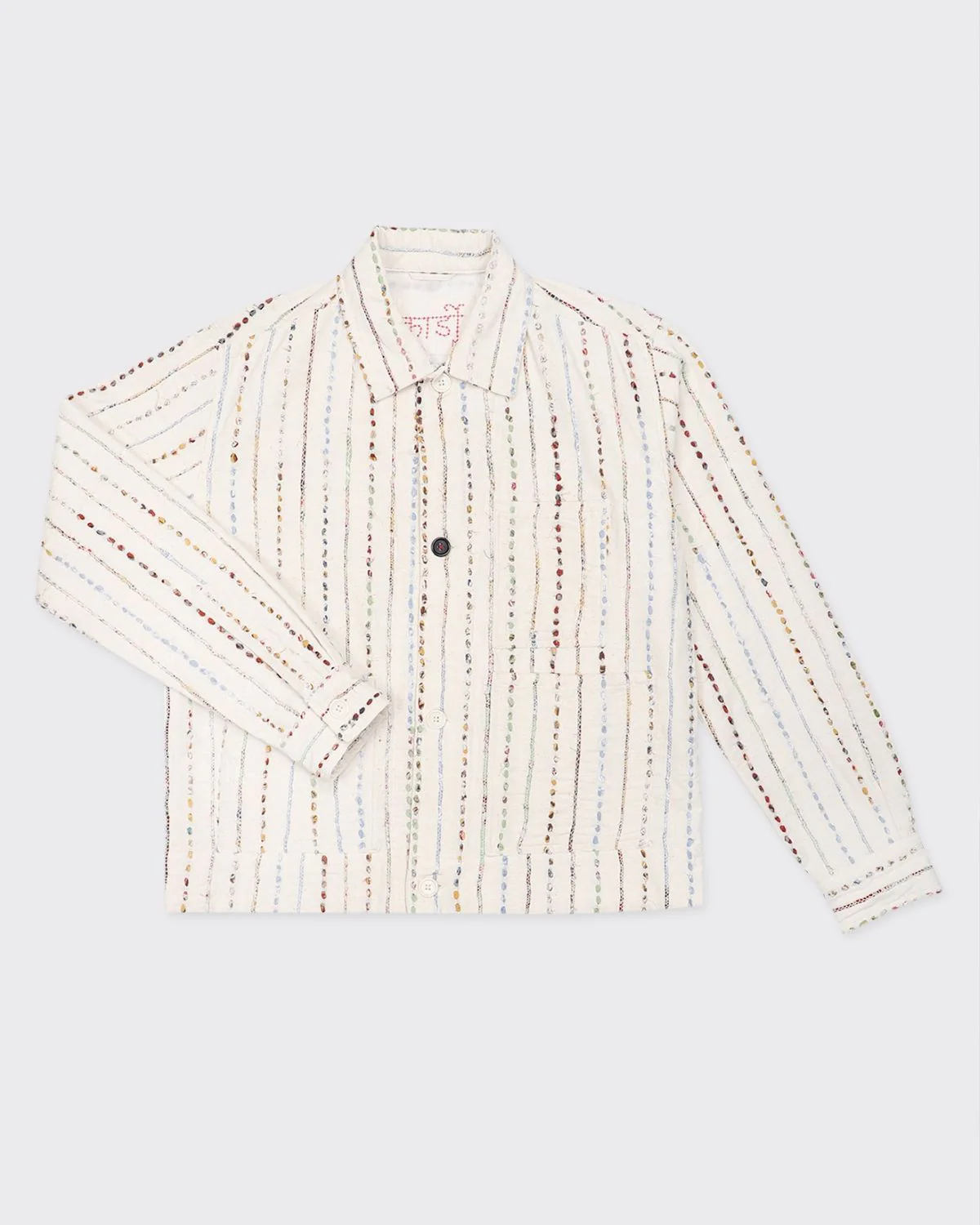 Boxy Fit 'Bodhi' Upcycled Hand Embroidered 4 Button Jacket