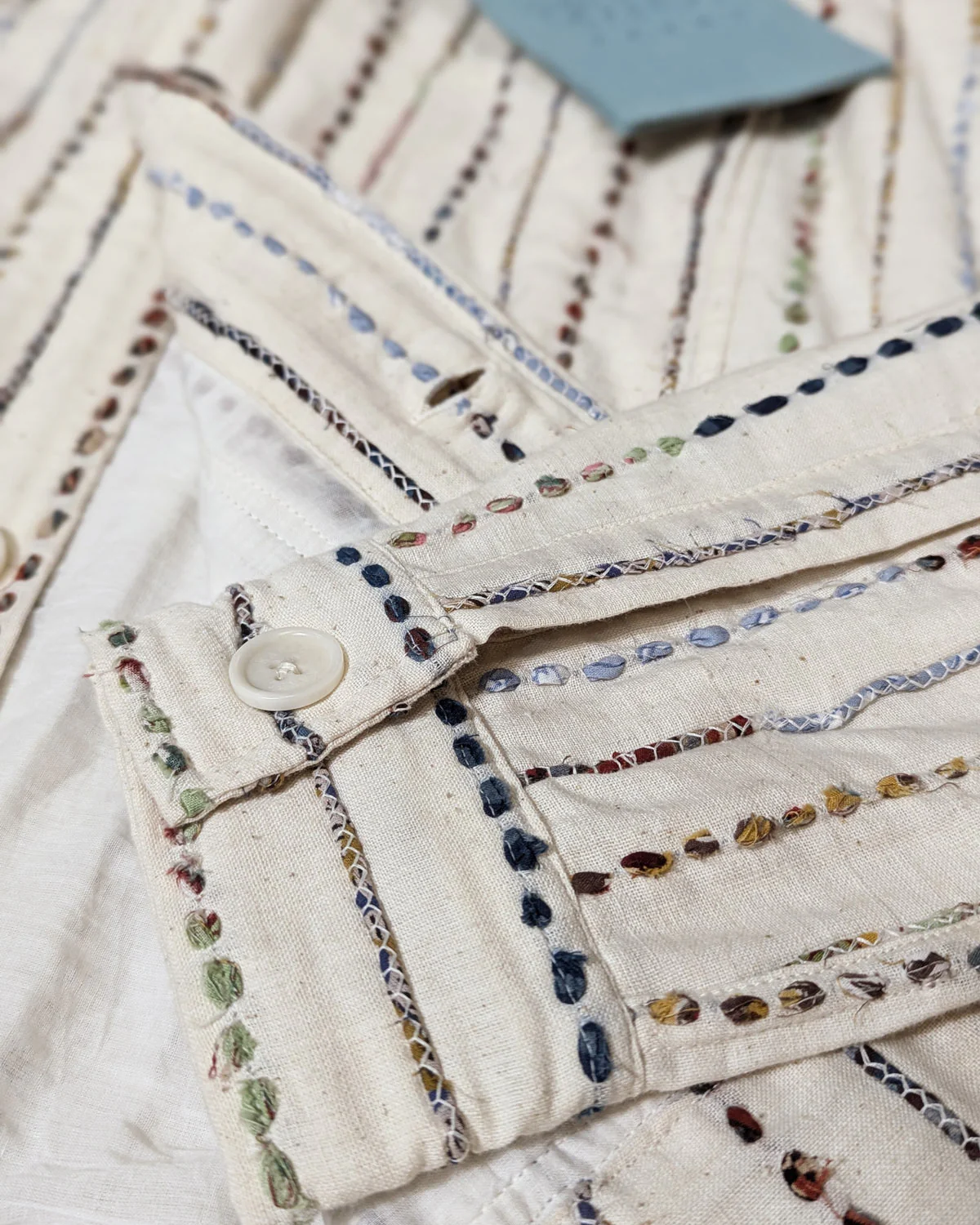 Boxy Fit 'Bodhi' Upcycled Hand Embroidered 4 Button Jacket - Image 6