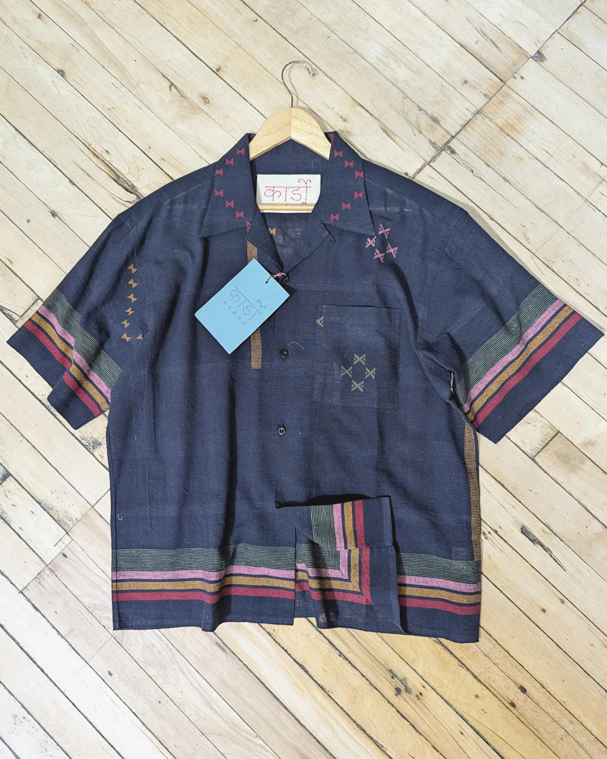 Boxy Oversized Vintage Inspired Camp Collar Shirt