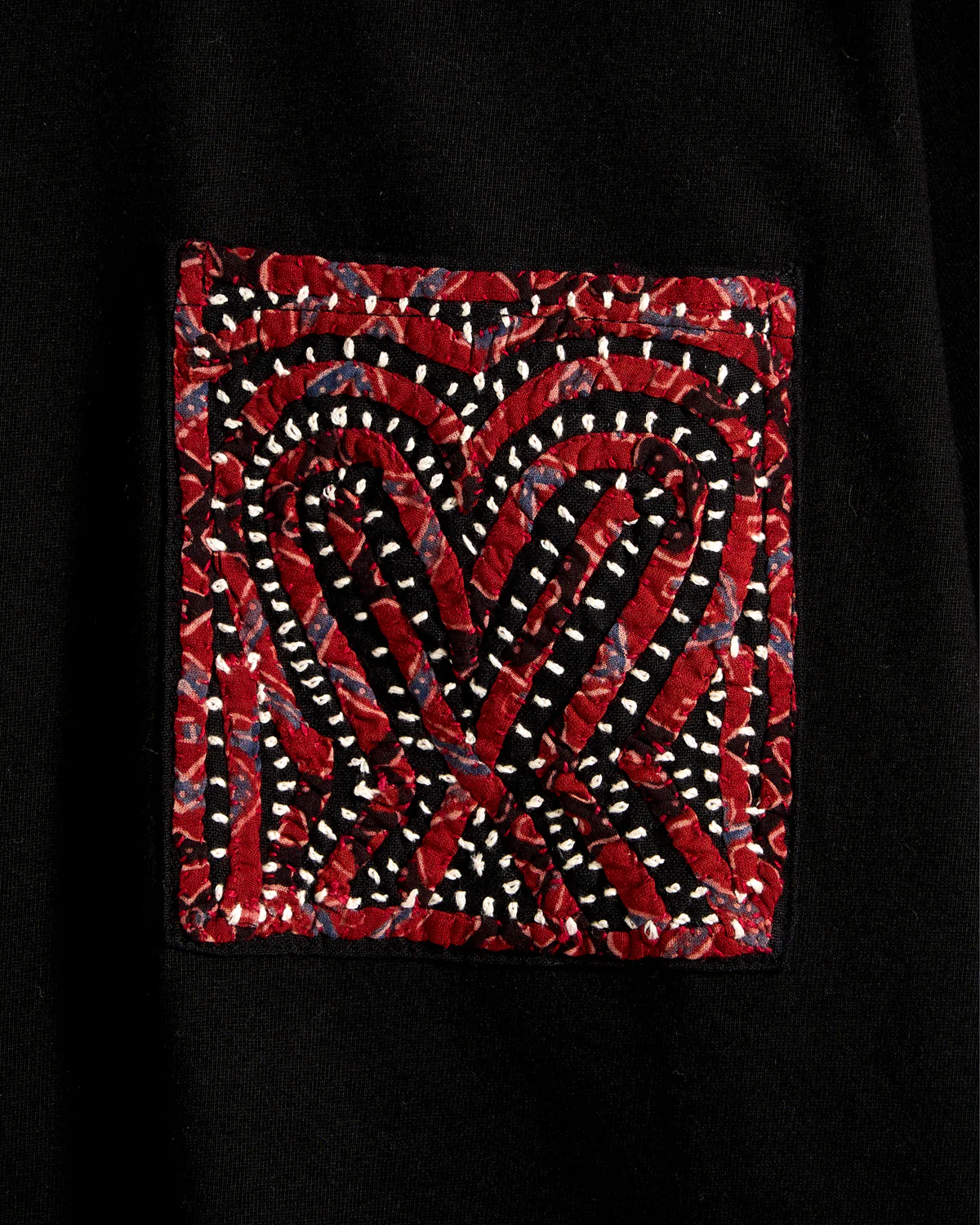 Cotton T-Shirt With Rabari Appliqué - Image 5