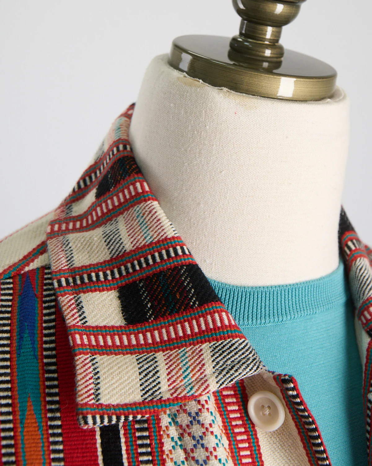 Handloom Cotton & Wool Striped 'Bodhi' Shirt Jacket - Image 2