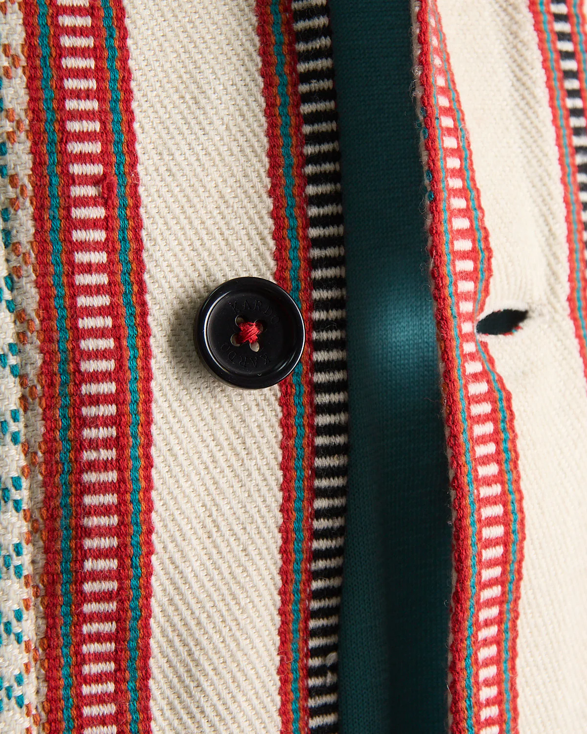 Handloom Cotton & Wool Striped 'Bodhi' Shirt Jacket - Image 4