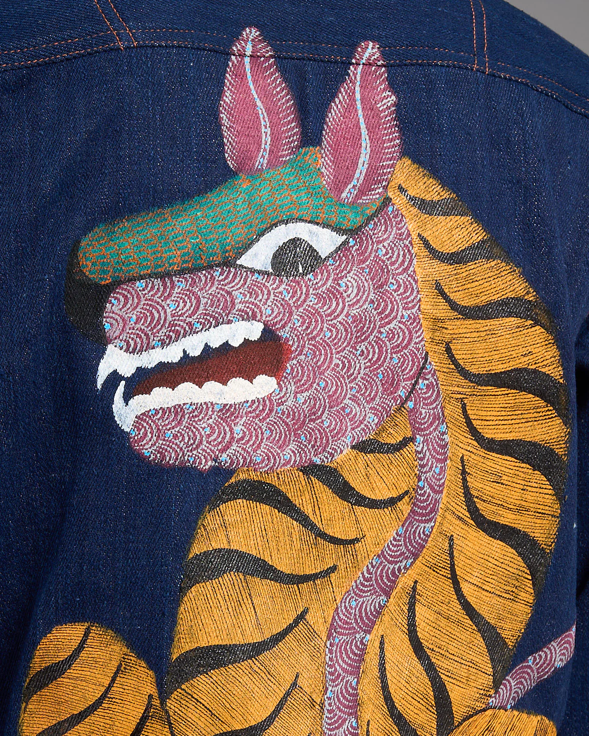 Marvin Indigo Hand-Painted Denim Jacket - Image 10