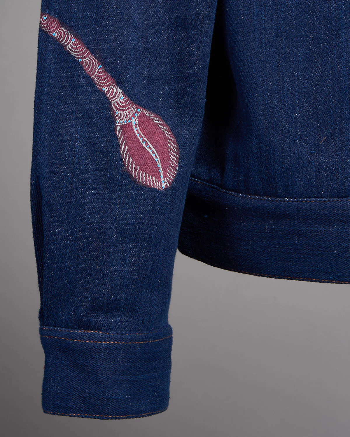 Marvin Indigo Hand-Painted Denim Jacket - Image 4