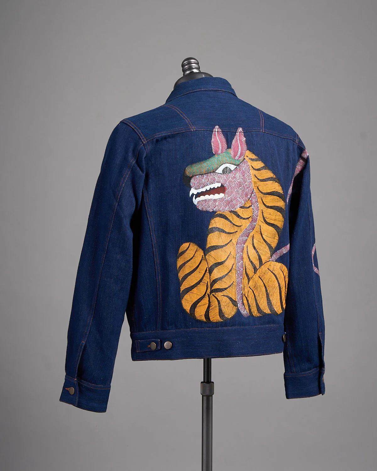 Marvin Indigo Hand-Painted Denim Jacket - Image 7