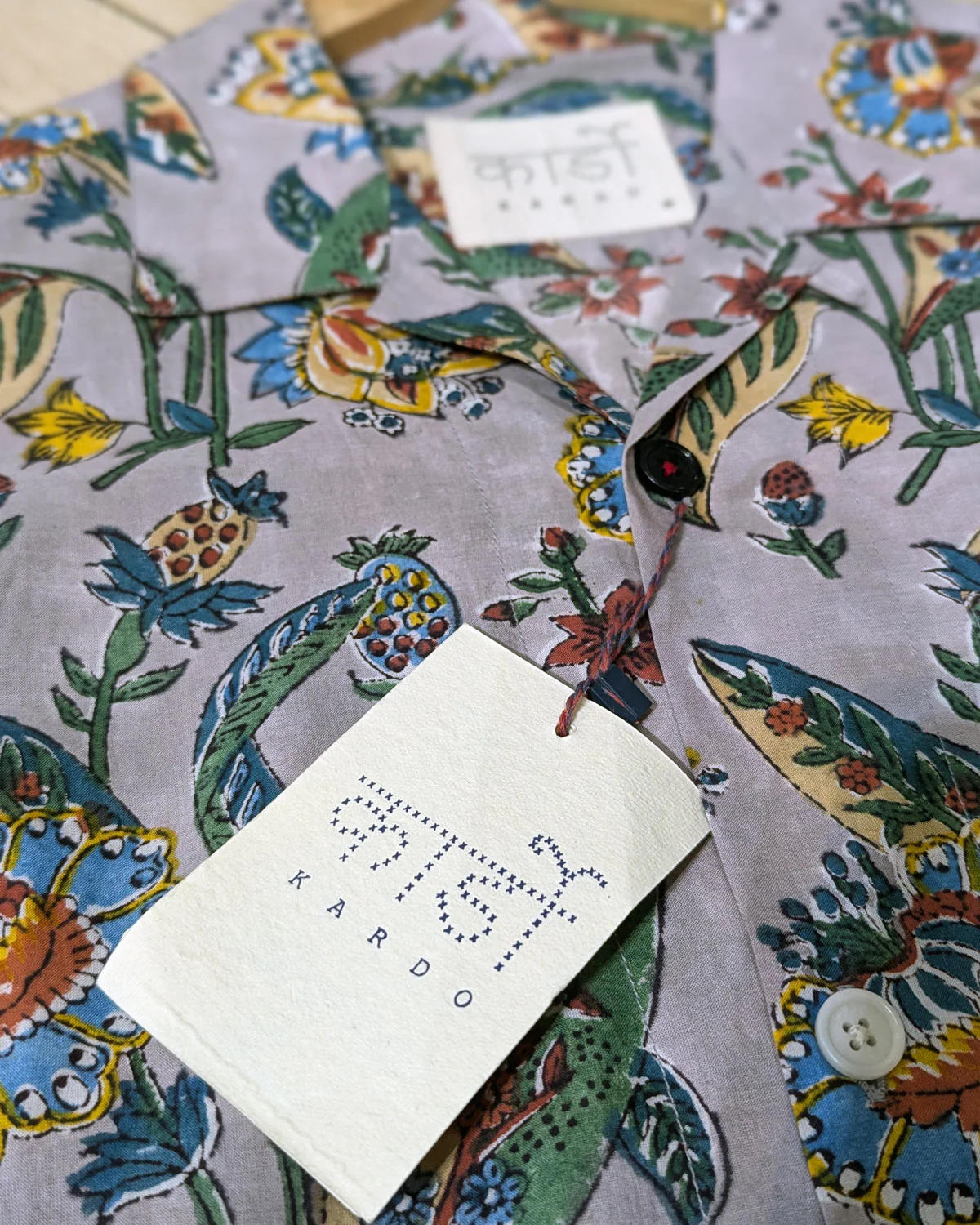 Oversized Block Print Camp Collar Shirt - Image 5