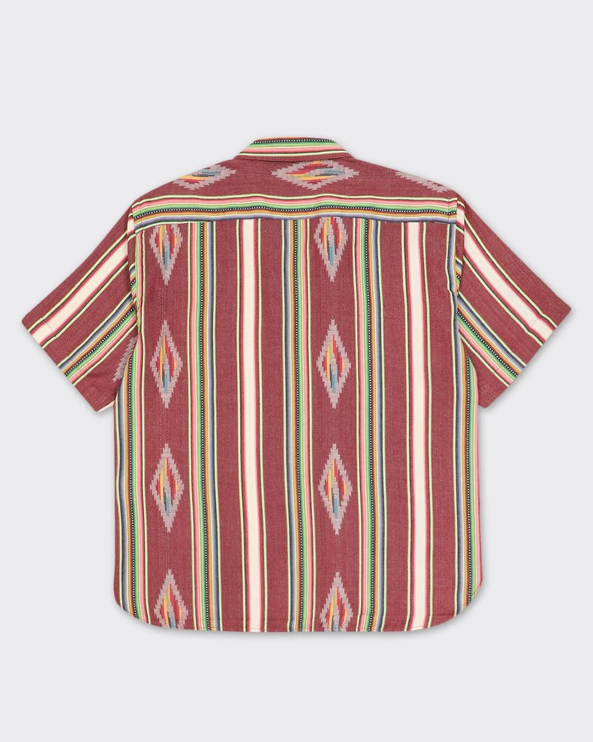 Oversized Jacquard Stripe Camp Collar Shirt - Image 3