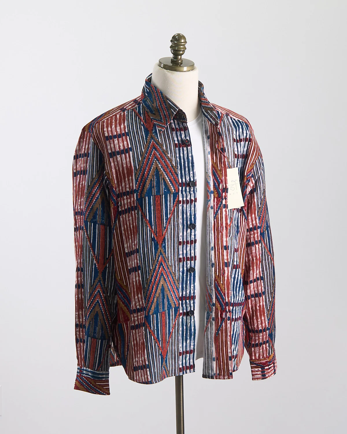Relaxed Fit Hand Block Printed 'Luis' Overshirt - Image 7