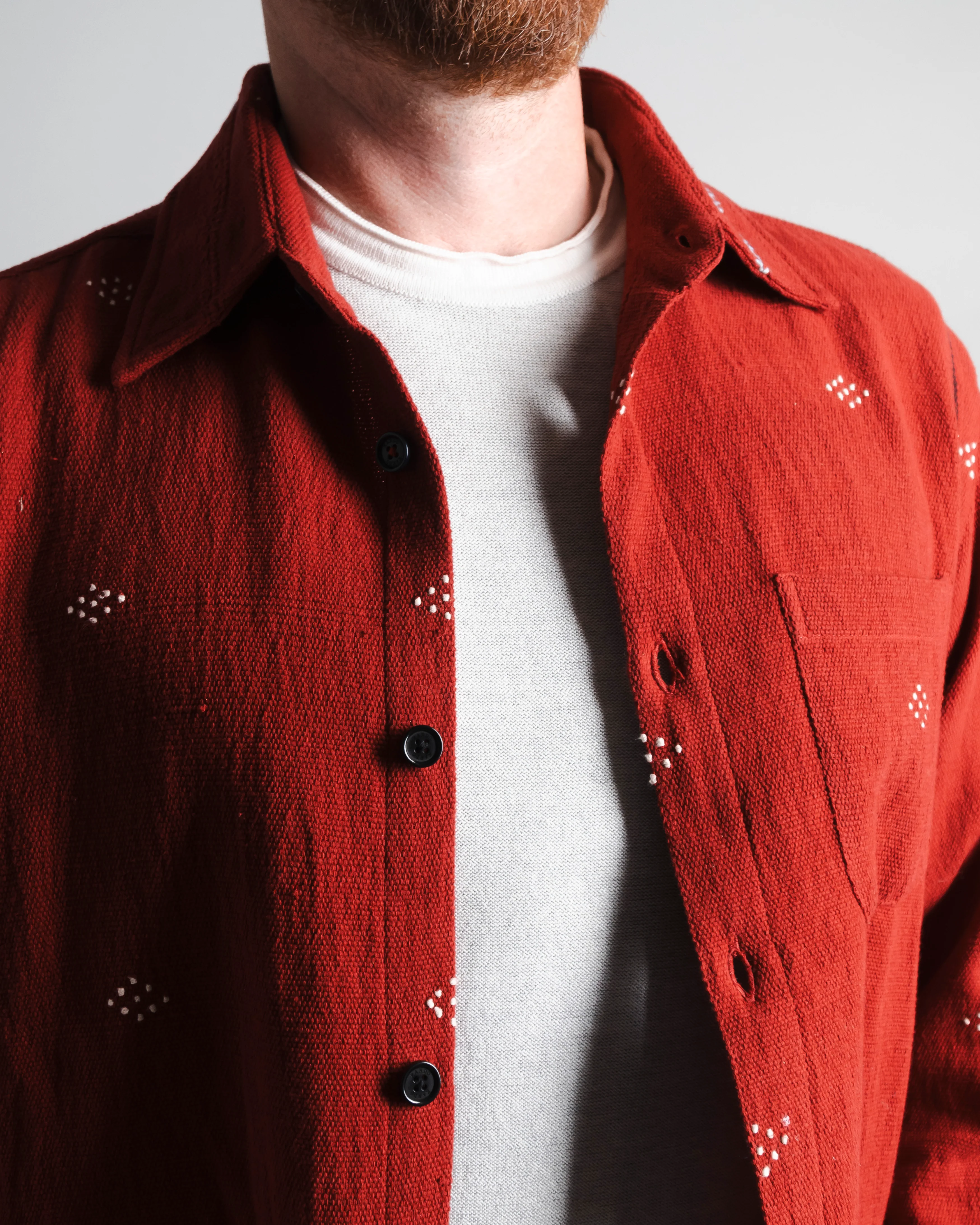 Relaxed Fit Handloom Cotton 'Luis' Artisan Overshirt - Image 3